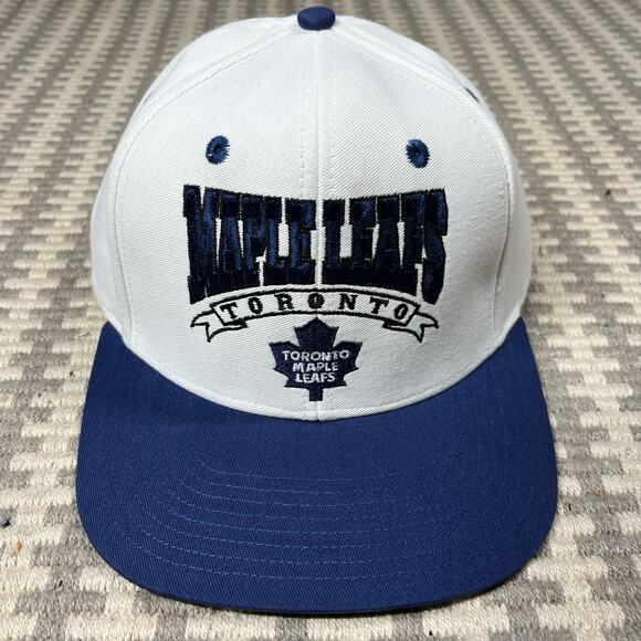 Toronto Maple Leafs Mens Flatbrim Snapback Vintage Hockey White Hat NEW - Picture 1 of 6